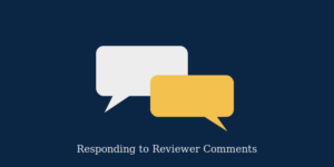 Speech bubbles representing dialogue between author and reviewer during revision