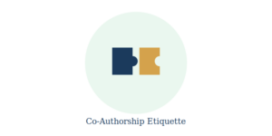 Two interlocking puzzle pieces representing co-authorship etiquette in research