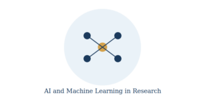 Network of connected nodes representing AI and machine learning in economic research