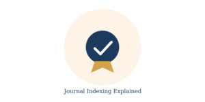 Badge with a checkmark representing academic journal indexing verification