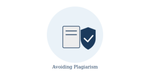 Shield with a checkmark over a document representing plagiarism prevention in academic publishing