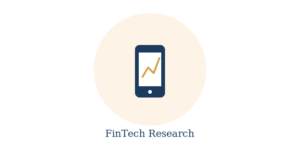 Smartphone with a chart representing financial technology research
