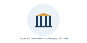 Columns supporting a structure representing corporate governance research in emerging markets