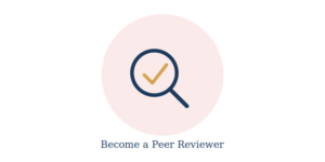 Magnifying glass with a checkmark representing becoming a peer reviewer for an academic journal